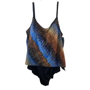 MAXINE OF HOLLYWOOD Women’s Minimizer One Piece Swimsuit / Size: 24W